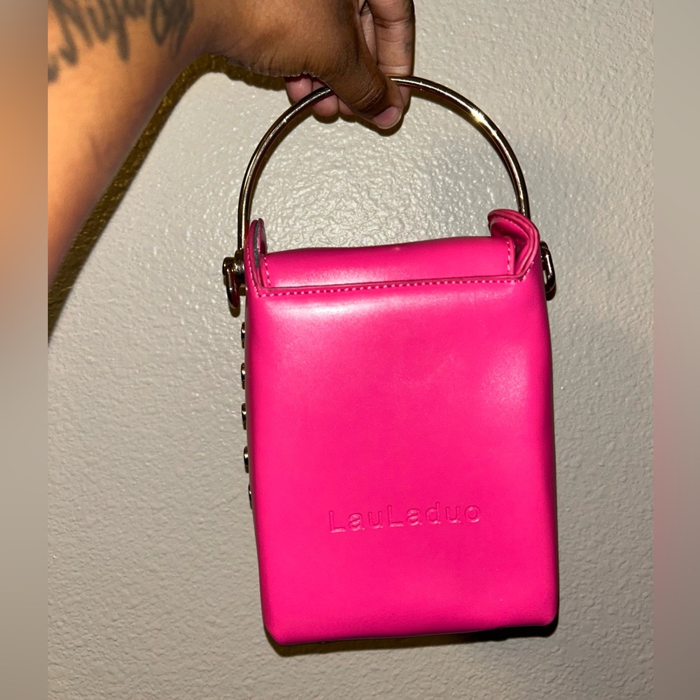 Small Pink and Gold Statement Purse